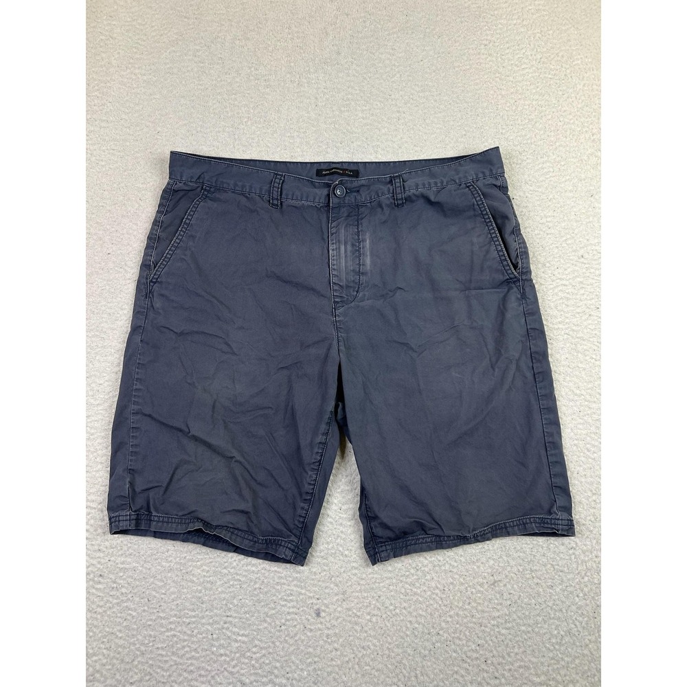 John Varvatos USA Shorts Mens 38 Gray Chino Casual Cotton Zip Fly Flat Front